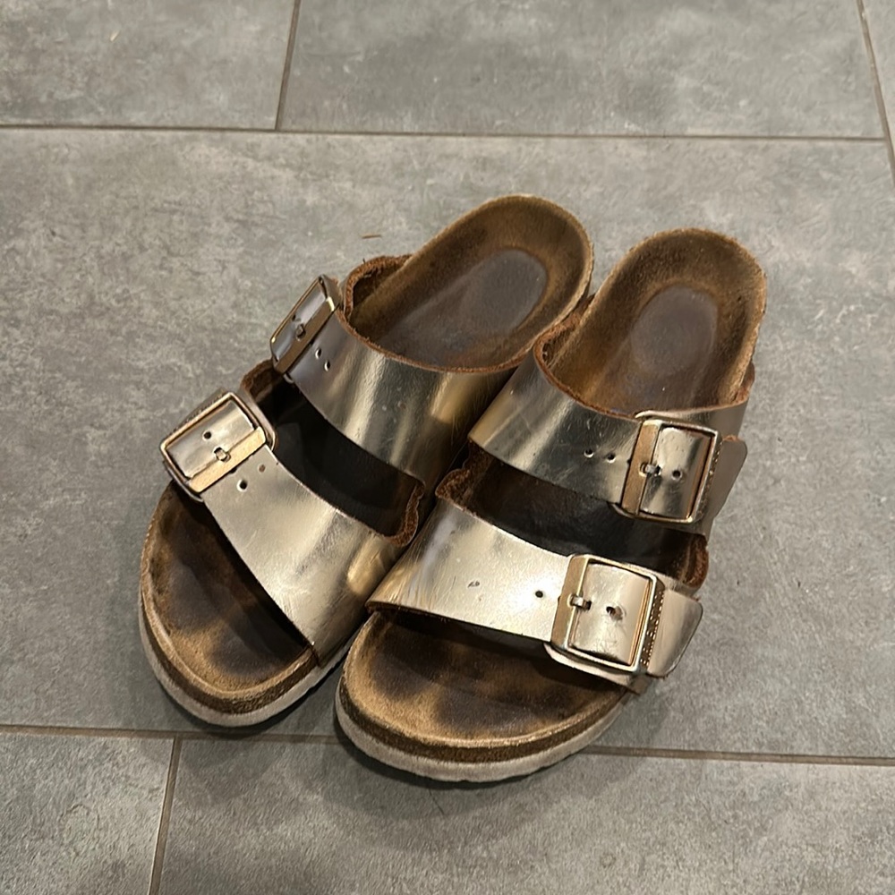 Birkenstock Arizona metallic gold size 38